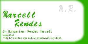 marcell rendes business card
